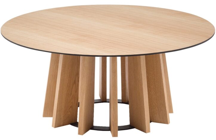 Dubový kulatý konferenční stolek Micadoni Mojave 100 cm