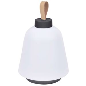 Černobílá plastová stolní LED lampa Kave Home Udiya