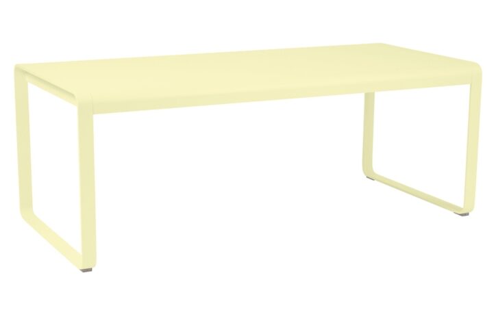 Citronově žlutý kovový stůl Fermob Bellevie 196 x 90 cm