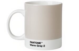 Světle šedý porcelánový hrnek Pantone Warm Gray 2 375 ml